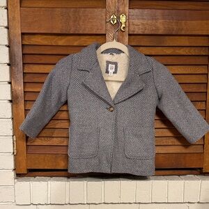 Baby Gap 4T Gray Herringbone Jacket